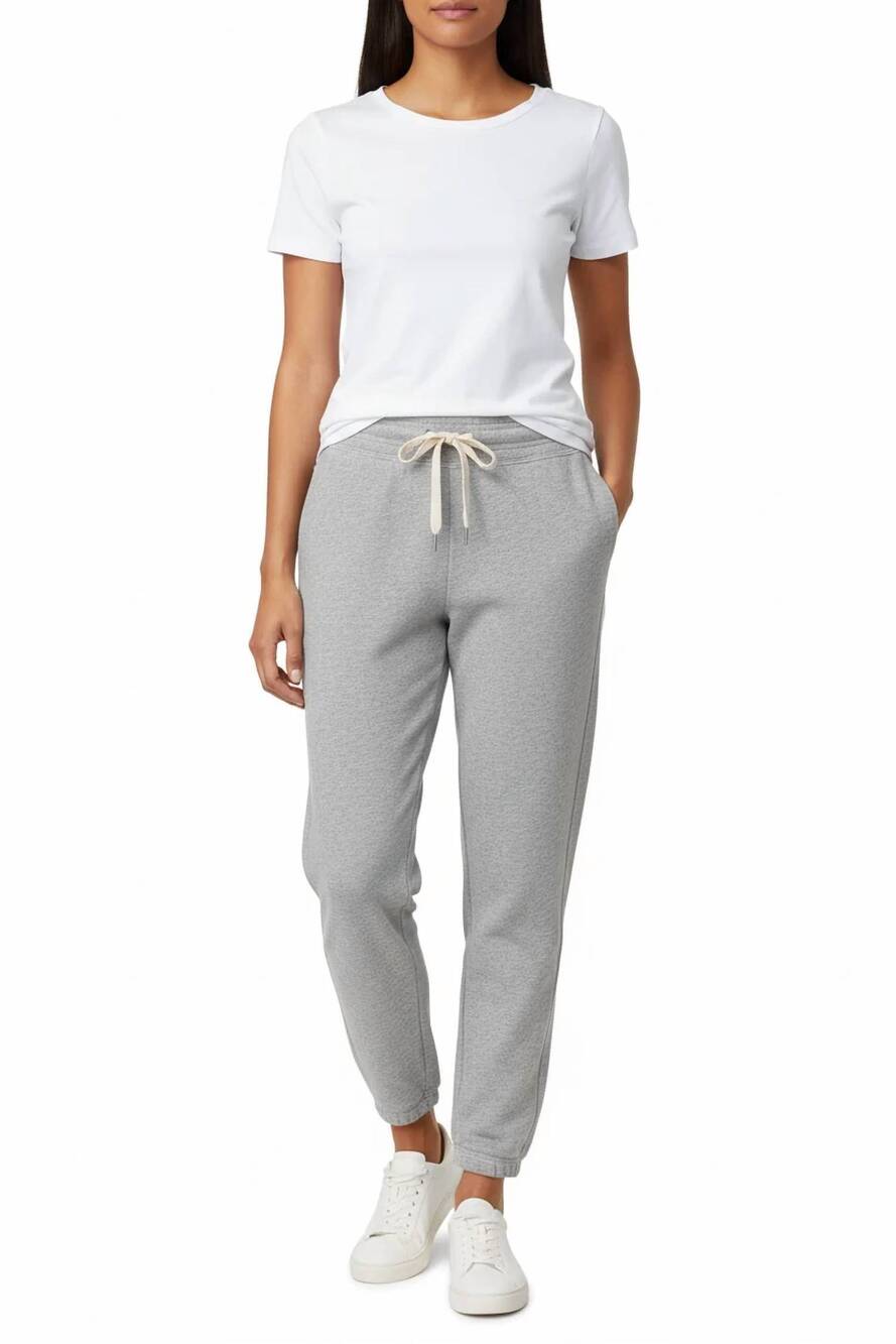 NEW AERIE elastic waist jogger sweatpants in heathered gray